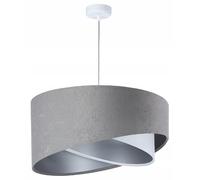 RIONA Grey/White/Silver Hanging Light Fixture 1x E27/60W IP20