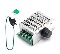 RioRand 7-70V PWM DC Motor Speed Controller 30A - Low Heat Aluminum Housing for Brushed DC Motors, DIY Projects & Small Electric Devices (Extra Fuse Included) Green