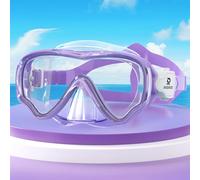 RIOROO Snorkel Mask For Kids, fog Proof and Leak Proof Diving Mask With Nose Mask, 180 ° High-Definition Panoramic Goggles, Swimming Goggles for Boys, Girls, and Teenagers Aged 4-14