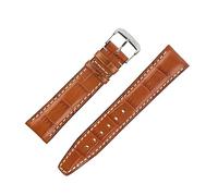 RIOS1931 Boston Alligator-Embossed Leather Watch Strap in Cognac (18mm, Gold Buckle)