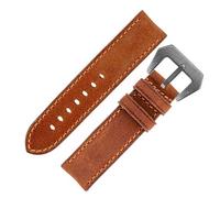 RIOS1931 Derby Genuine Vintage Leather Watch Strap in Cognac (22mm (22mm Buckle), Canada Hammered Buckle)