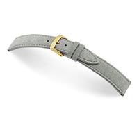 RIOS1931 Franklin 20mm Vintage Velour Classic Watch Strap Handmade in Germany Grey