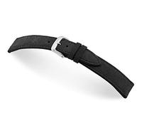 RIOS1931 Franklin 22mm Vintage Velour Classic Watch Strap Handmade in Germany Black