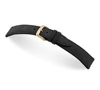 RIOS1931 Franklin 22mm Vintage Velour Classic Watch Strap Handmade in Germany Black