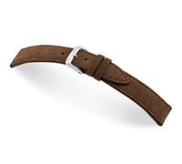 RIOS1931 Franklin 22mm Vintage Velour Classic Watch Strap Handmade in Germany Brown