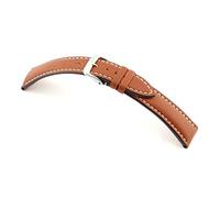 RIOS1931 Men's Watch Strap St. Petersburg Model 201 Genuine Juchtenleder Width 19 mm Length 114/82 mm Colour Cognac, brown, Strap.