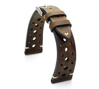 RIOS1931 Rallye Vintage Cowhide Leather Watch Strap Handmade in Germany 20 mm Oak Brown