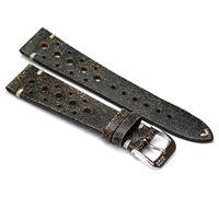 RIOS1931 Rallye Vintage Cowhide Watch Strap, Watch Bracelet Handmade in Germany Robust 18 mm Shratched Rusty Brown