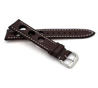 RIOS1931 Sulla Baikal Rallye Vintage Cowhide Leather Watch Strap Handmade in Germany Robust, dark brown, 18mm, Bracelet