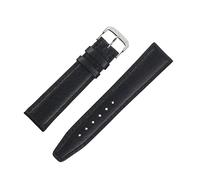 RIOS1931 Tobacco Genuine Pigskin Leather Watch Strap in Black (20mm, Gold Buckle)