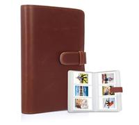 Riosin 108 Pockets Mini Album Compatible with Fujifilm Instax Mini film, Suitable for Instax Mini 12/11/7+/9/Evo/40/99/Liplay, 2x3"Photo Album for Canon ivy 2 Kpop Photocard(Brown)