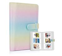 Riosin 108 Pockets Mini Album Compatible with Fujifilm Instax Mini film, Suitable for Instax Mini 13/12/11/7+/9/Evo/40/99/Liplay, 2x3"Photo Album for Canon ivy 2 Kpop Photocard(Shining Rainbow)