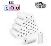 Riosin 16 Rolls Instant Camera Refill Print Paper for Kids, Photo Printer HD Printing Thermal Print Paper Rolls Fit for Most Kids Instant Camera (White-16)