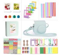 Riosin Instant Mini 12 Accessories Compatible with Fujifilm Instax Mini 12 Camera,Include mini 12 Case,Album,Filters,Wall Hang Frames,Film Frames,Border Stickers,Corner Stickers (Mint Green)
