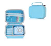 Riosin Kids Camera Case Compatible with Hangrui/TIATUA/CalineGam/ETIKEZ/GREENKINDER/Luoba/Himont/Gofunly/ASTGMI Kids Camera Instant Print, Hard Storage Case with Inner Pocket- Case Only (Light Blue)