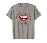 Riot Girls Bite Back 90s Vampire Fang Grrrls Design T-Shirt