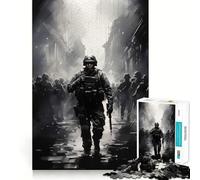 Riot Police Heroes Jigsaw Puzzle for Teenagers 1000 Pieces Boost Memory Relaxing Fun Premium Cut Stylish Gift (38x52cm)