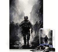Riot Police Heroes Jigsaw Puzzle for Teenagers 1000 Pieces Boost Memory Relaxing Fun Premium Cut Stylish Gift (38x26cm)