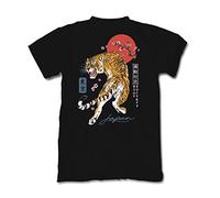 Riot Society Classic T-Shirt - Basic Short Sleeve Essential Crew Neck T-Shirts, Tiger Blossom (Black), Large
