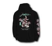Riot Society Men's Graphic or Embroidered Hoodie Hooded Sweatshirt, Japan Koi Tattoo 2.0 (Black), L