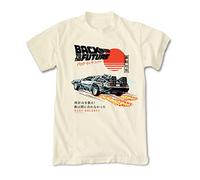 Riot Society Men's Short Sleeve Graphic and Embroidered Fashion T-Shirt, Back to the Future Kanji (Natural), XXL