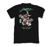 Riot Society Men's Short Sleeve Graphic and Embroidered Fashion T-Shirt, Japan Koi Tattoo 2.0 (Black), XL
