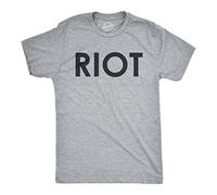 Riot T Shirt Funny Shirts for Men Political Novelty Sarcastic Adult Tees Humor (Light Heather Grey) - S