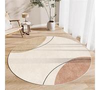 rious Round Velvet Crystal Area Rug for Bedroom Kids' Room Modern Short Pile Carpet (150cm Camel) Simple & Ele Design forHome Decor