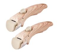 RIOVARM 2-Piece Removable Frying Pan Handles, Removable Handle for Stackable Cookware Set, Bakelite Handle with Wood Grain, Handles for Pan & Pot, Handle for Universal Pan