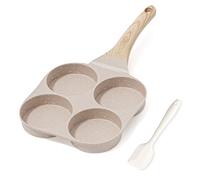 RIOVARM Induction Omelette Pan Non Stick Egg Frying Pan Small Frying Pan for Induction Hob 4-Cup Round Shaped Skillet Pans Creative Cute Breakfast Pan Healthy Granite Coated Pan PFOA Free