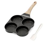 RIOVARM Induction Omelette Pan Non Stick Egg Frying Pan Small Frying Pan for Induction Hob 4-Cup Round Shaped Skillet Pans Creative Cute Breakfast Pan Healthy Granite Coated Pan PFOA Free