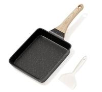RIOVARM Induction Omelette Pan Non Stick Egg Frying Pan Small Frying Pan for Induction Hob Granite Coated Tamagoyaki Pan Creative Cute Japanese Omelete Pan for Breakfast PFOA Free