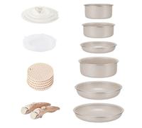 RIOVARM Induction Pots and Pans Set with Removable Handles, Non-Stick Granite Stackable Cookware Set with Silicone Lids, Space-Saving Pot & Pan Sets without PFOA, Frying Pan, Casseroles