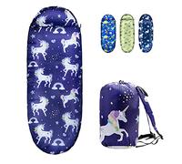 Rioyalo Kids Sleeping Bags for Girls - Unicorn Rainbow Star - YOLO 45 Camping Sleeping Bags for Kids with Carry Bag - Outdoor and Indoor (Unicorn-PL)