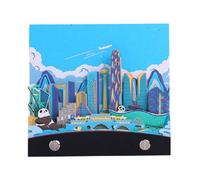 Rip Away Calendar 3D Art,Creative 3D Artsy Pads Art Memo Pad Notepad,City Landmarks Paper Carving 3D Calendar,3D Desk Calendar 2025,Timepiece Calendar 2025 for Home Office Decorations