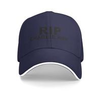 Rip Charlie Kirk Hat for Men Women Baseball Hats Adjustable Trucker Cap Navy Blue