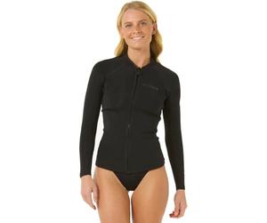 RIP CURL 2025 Womens Dawn Patrol 1.5mm Front Zip Jacket - Black