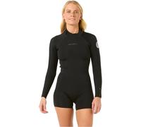 RIP CURL 2025 Womens Dawn Patrol 2mm Back Zip Long Sleeve Springsuit Wetsuit - Black