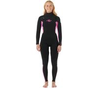 RIP CURL 2025 Womens Dawn Patrol 4/3mm Chest Zip Wetsuit - Black/Pink