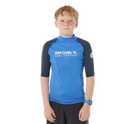 RIP CURL 2026 Junior Shock UPF Short Sleeve Rash Vest - Blue Gum