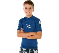 RIP CURL 2026 Junior Waves UPF Short Sleeve Rash Vest - Light Navy