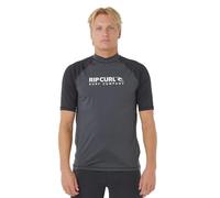 RIP CURL 2026 Mens Shock UPF Short Sleeve Rash Vest 16HMRV - Black Marle