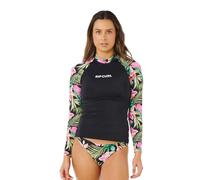 RIP CURL 2026 Womens Molokai Long Sleeve Floral Insert Rash Vest 19RWRV - Black Womens Size - S