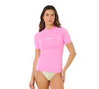 RIP CURL 2026 Womens Molokai Short Sleeve Solid UPF Rash Vest 19QWRV - Super Pink Womens Size - S