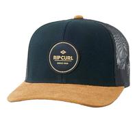 Routine Curve Trucker Cap in Black & Tan