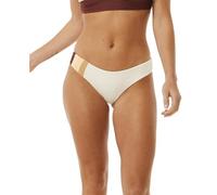 RIP CURL Block Party Spliced Cheeky Womens Hip Bikini Bottoms - Bone
