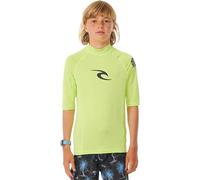 Ripcurl Rip Curl Kids Brand Wave UPF 50 Short Sleeve Rash Vest - Green - Size: 16 years