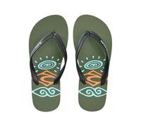 Rip Curl Boy's Sessions Bloom Flip Flop Sandals, Olive Leaf for Me Leaf It to Me, 1.5 Big Kid