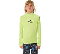 Rip Curl Brand Wave UPF Boys Long Sleeve Rash Vest - Lime