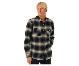 RIP CURL Count Flannel Long Sleeve Shirt XL Black
